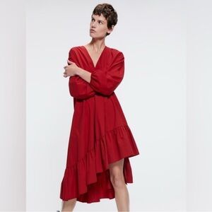 Zara Women’s Red High-Low Dress
